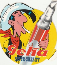 autocollant Lucky Luke  Morris geha 1984