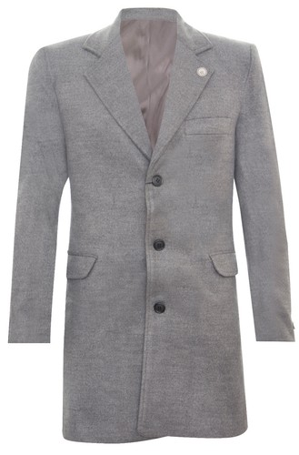 Manteau long laine grise - manteau,