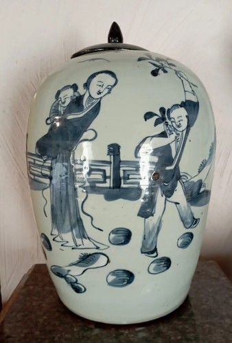 Ancien vase couvert chinois - ancien, en