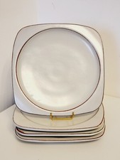 Olivier Roy Vallauris - 4 assiettes plates en céramique vintage 1972