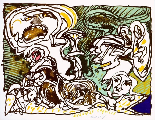 Pierre alechinsky print last - alechinsky,, print,