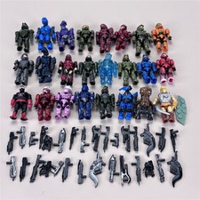 Lot 24Pcs Mega Bloks Construx Halo UNSC Spartan Marine Building Figure 30 Weapon