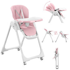 Baby Vivo Chaise haute de bébé pour Enfants Réglable Tablette Siège Bubblegum