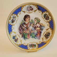 Fairy tale decorative plate Riquet à la Houppe Jégou porcelain Limoges 1983