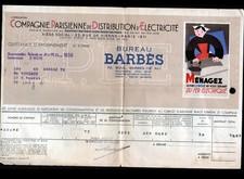 PARIS (XVIII°) ELECTRICITE "BARBES" IRON and iron iron in 1938