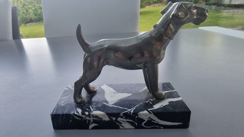 Sculpture vintage chien - de, en