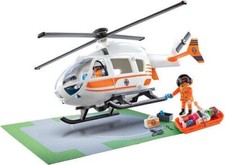 PLAYMOBIL 70048 HELICOPTERE SECOURS RESCUE 6686 9363  PIECES DETACHEES POMPIER