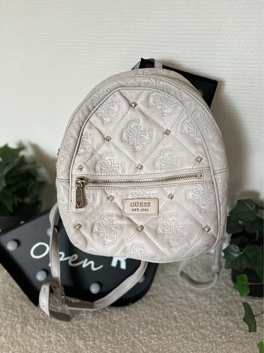 Sac dos guess blanc crème - dos,