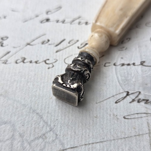 Sceau cachet argent xixè - cachet,