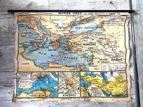 Ancienne carte monde grec - monde,