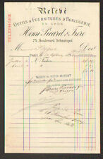 PARIS (II°) TOOLS & SUPPLIES for WATCHMAKER ""Henri PICARD & Frere"" in 1894