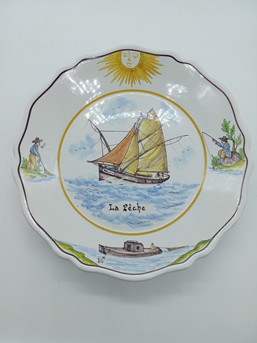 1291 assiette la pêche - ),