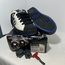 Vintage Heelys Hurricane 7224 Men’s 12 White Black Royal Blue w/ Box Wheels Tool