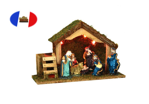 Crèche noël lumineuse - noël,