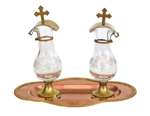 Paire burettes liturgiques - paire,