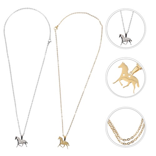 2pcs collier cheval - 2pcs,