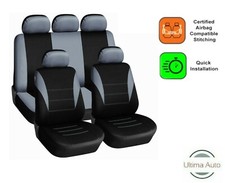 9 Pièce Complet Tissu Gris