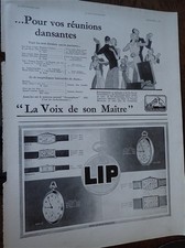 watch LIP + THE WAY OF HIS MASTER advertising paper ILLUSTRATION 1931