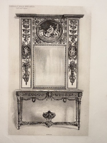 Console miroir spitzer gravure - console,