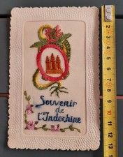 Carte Postale brodée Souvenir