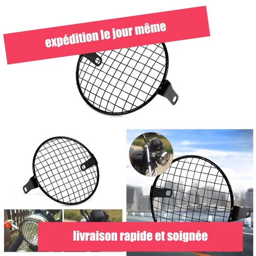 Grille protection phare moto