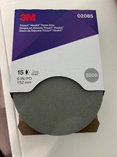 3M 02085 Trizact 6"- 3000 grit  Hookit Foam Discs.NEW BOX.
