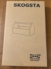 IKEA Skogsta Wooden Caddy Storage Box w/Handle Tool Box Discontinued NIB 19717