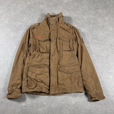 Superdry Jacket Womens Medium Brown M65 Army Military Fleece Lined Field Utility