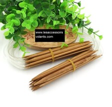 aiguille à tricoter circulaire bambou 2-10 long. 40cm tige 10 cm  brun mercerie