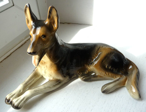 Ancienne figurine chien berger - ancienne,