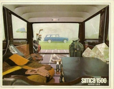 Simca 1500 Estate 1965-1966 UK Market Sales Brochure L & GL