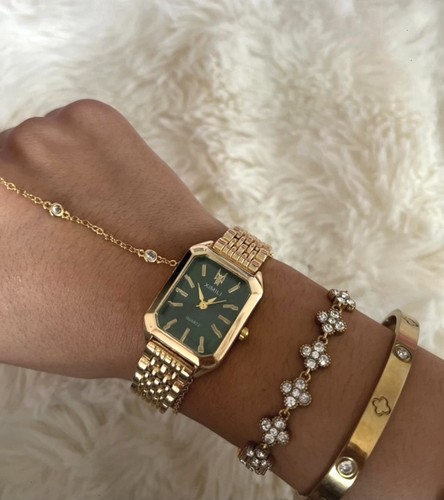 Montre vert quartz en - montre, or