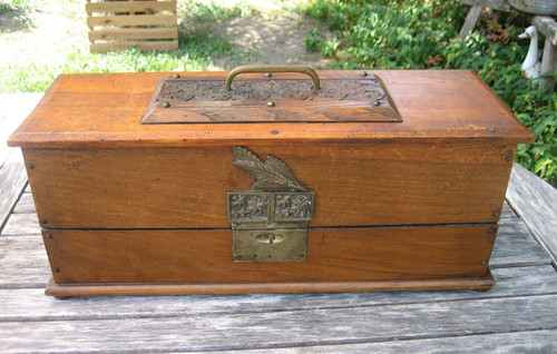 Ancien coffret boite bois - coffret, en