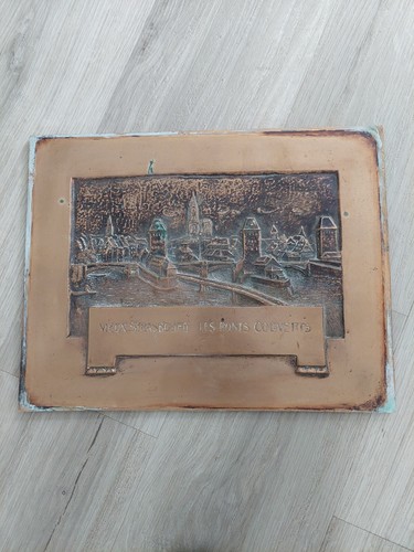 Plaque bronze vieux - bronze, strasbourg