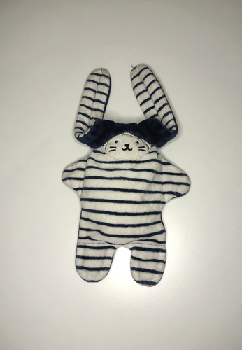 Doudou plat réversible lapin - réversible,
