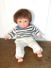 Vintage Doll COROLLE Boy Brown 2012 30cm Navy Knit Sweater Pants Beige