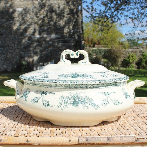Soupière ancienne faïence - soupière, en