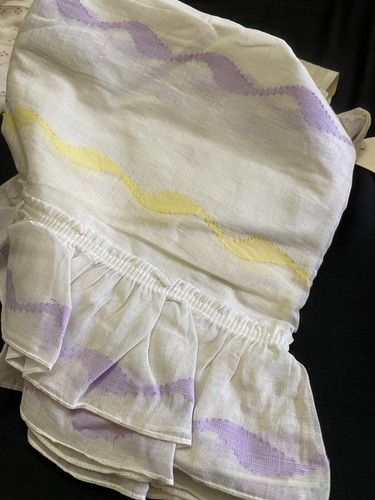 Rideau ancien voile coton - voile, x