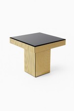 Art Deco - Coffee Table W/ Metallic Tiles And Mirror Top