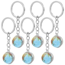  6PCS Globe Keychains Earth