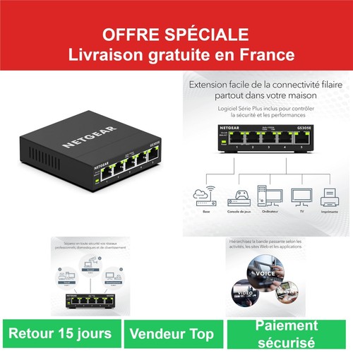 Netgear gs305e switch ethernet - gs305e,