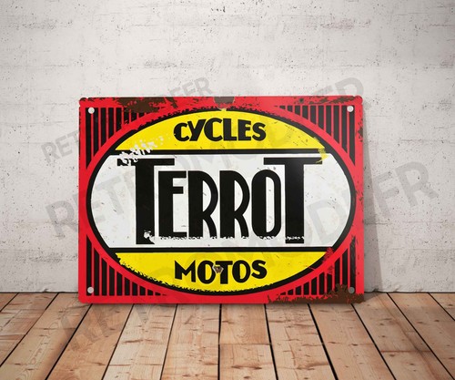 Plaque métal vintage terrot - plaque,