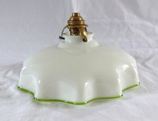 Ancien Abat Jour Blanc,Liseret