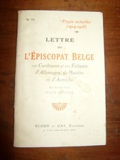 LETTRE L'EPISCOPAT BELGE PAGES