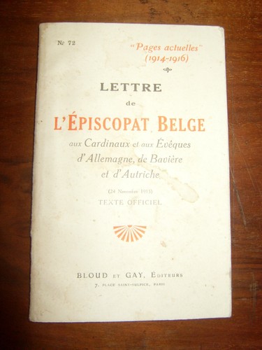 Lettre episcopat belge - lettre, l'episcopat