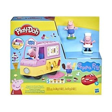 Play-Doh Peppa et le camion de glaces, figurines Peppa et George et 5 pots