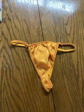 Vtg Joe Boxer Satin String thong gstring panty Panties SZ 9 yellow nwot