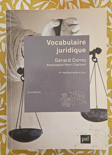Livre vocabulaire juridique - livre,