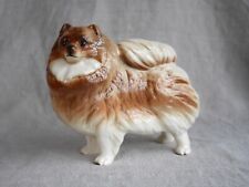 Vintage Coopercraft Pomeranian Tan German Spitz Dog Ceramic Figurine Ornament