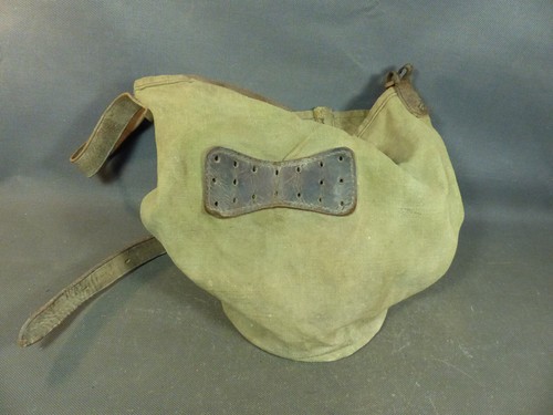 Ancienne besace toile kaki - en,